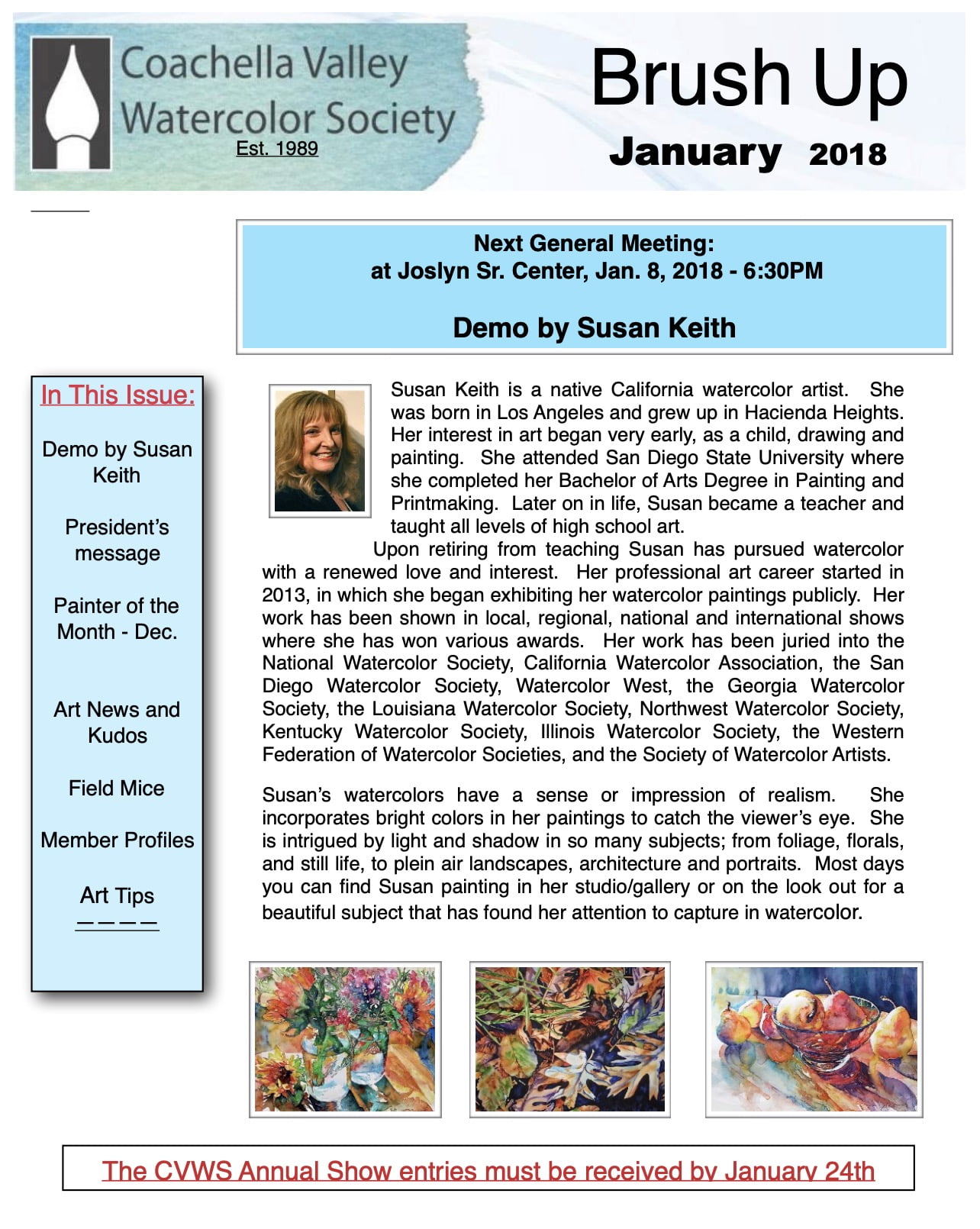 Brush Up Newsletter Image - January 2018